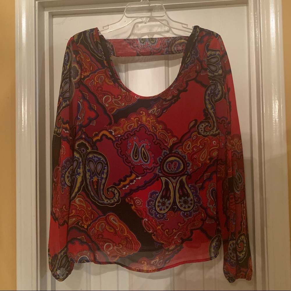 Sunny Leigh Blouse with split sleeves! Size L